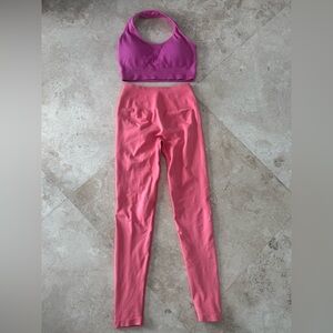 Alphalete Purple and Pink Activewear Set